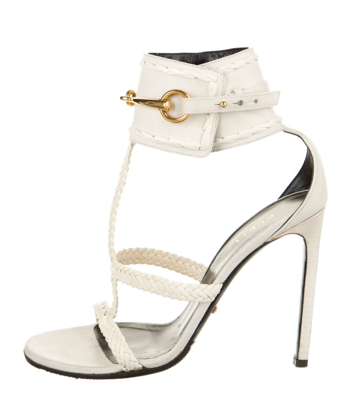 Gucci Ursula Ankle Wrap Horsebit Heels