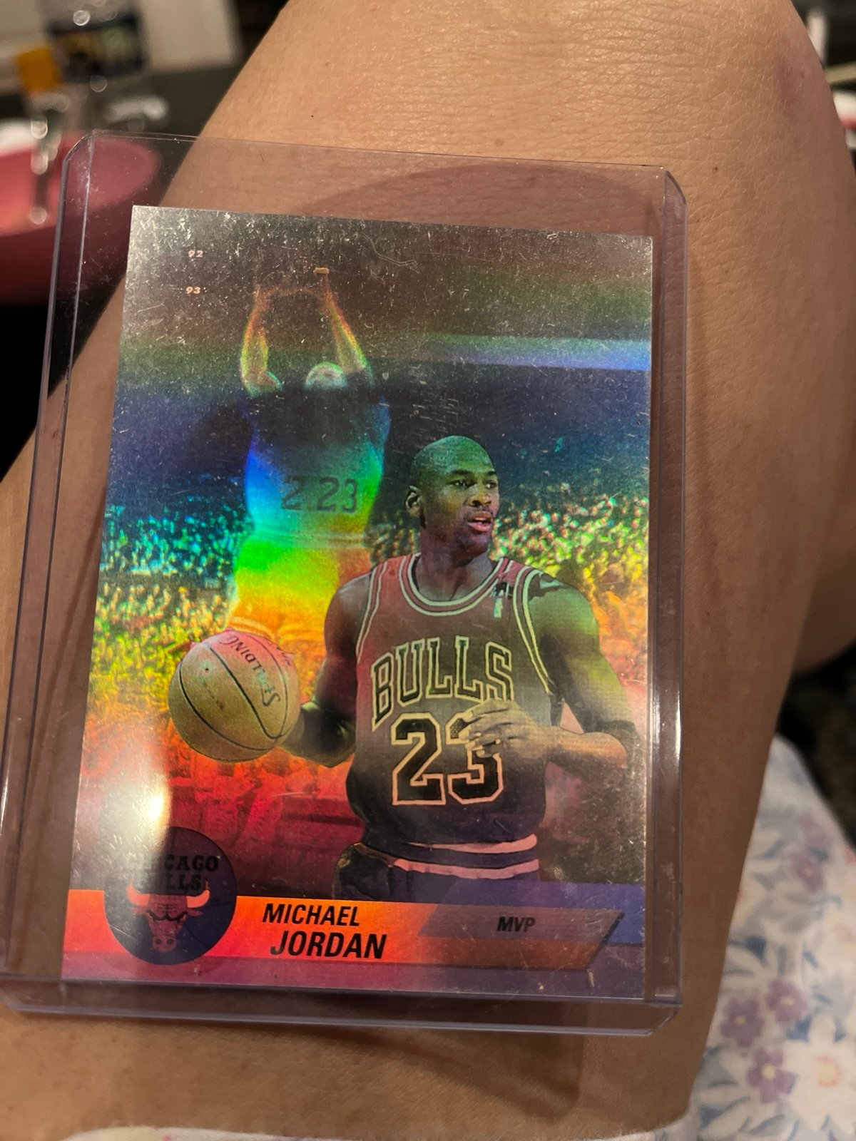 Michael Jordan, MVP balls, 23 upper deck holographic Card