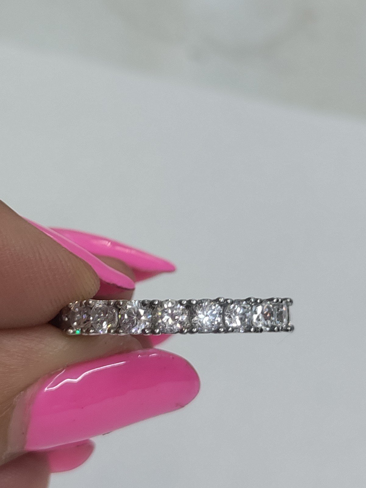 Silver eternity band size 5