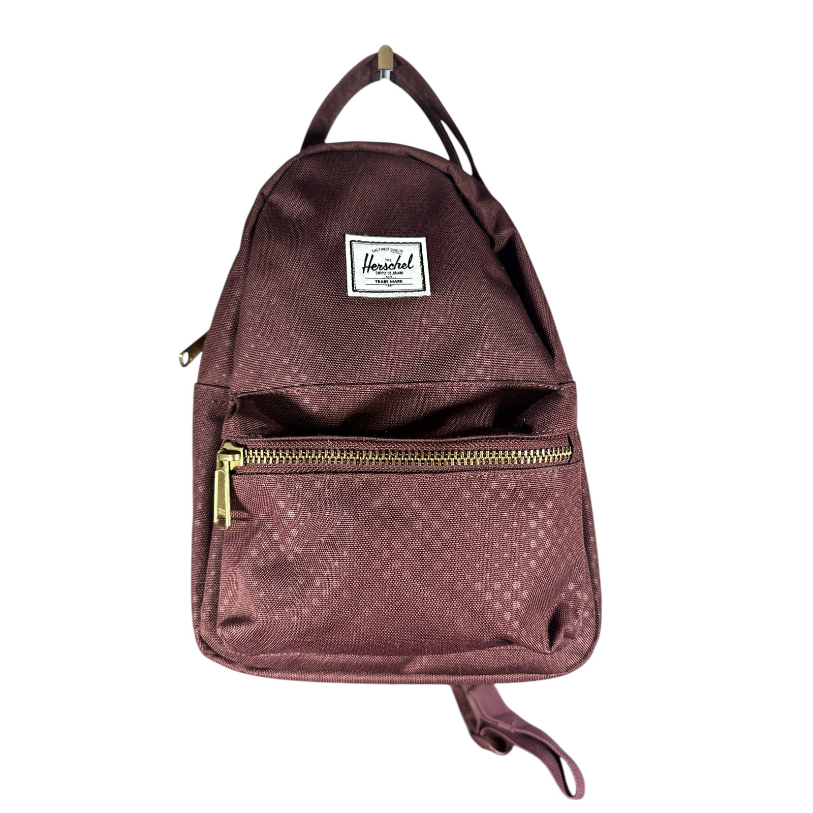 Herschel supply Nova Backpack Mini maroon burgandy color w/ multi tonal pattern