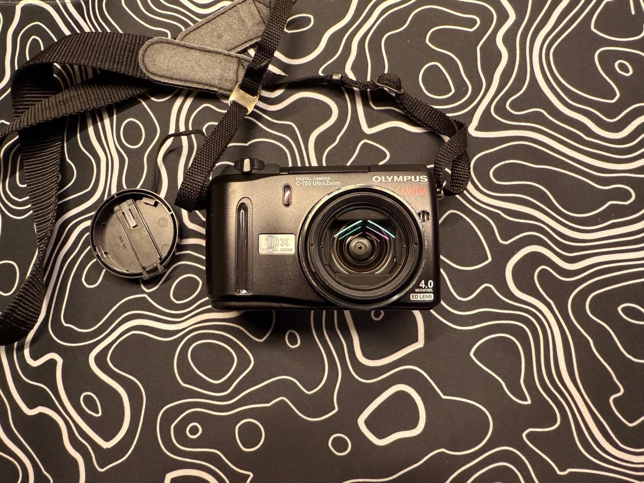 Rare Black C-755 Ultra Zoom digital camera - Olympus