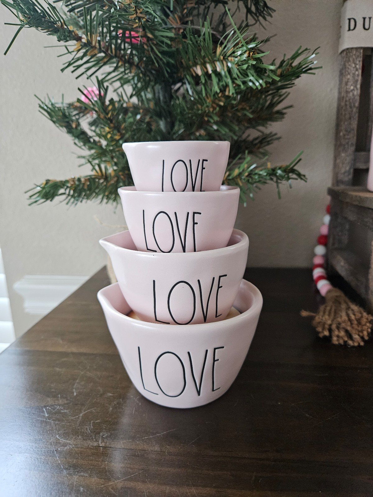 Rae Dunn Pink Love Measuring Cups