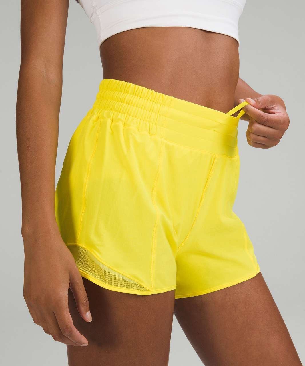 Lululemon Hotty Hot High-Rise Lined Short 4 Sonic Yellow