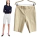 New Theory Palmer Double Stretch Bermuda Shorts In Light Linen Size 2
