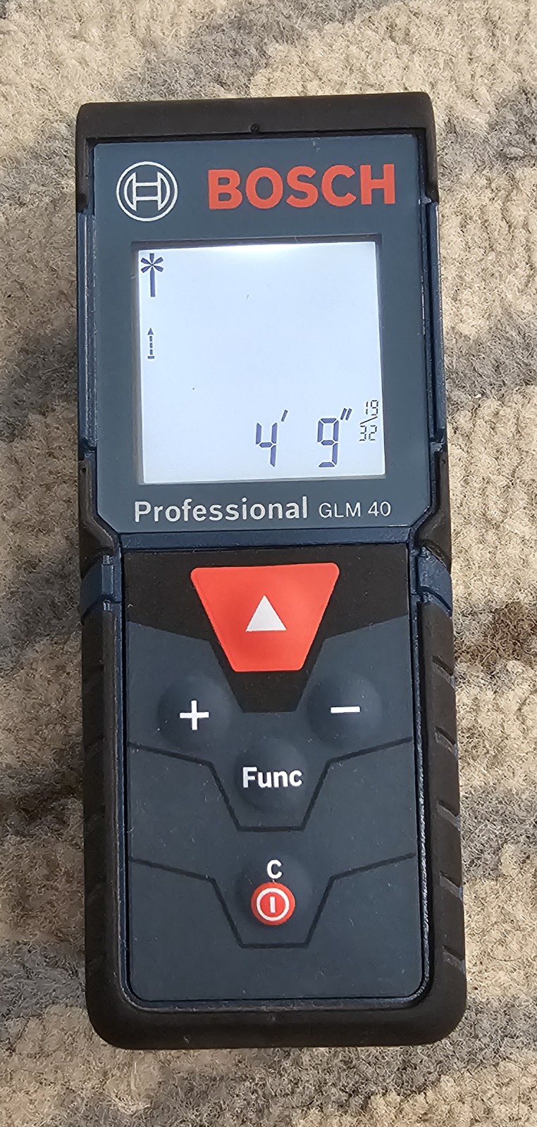 BOSCH GLM 40 Professional Laser Distance 40 Meter Range Finder w/ Carry Pouch