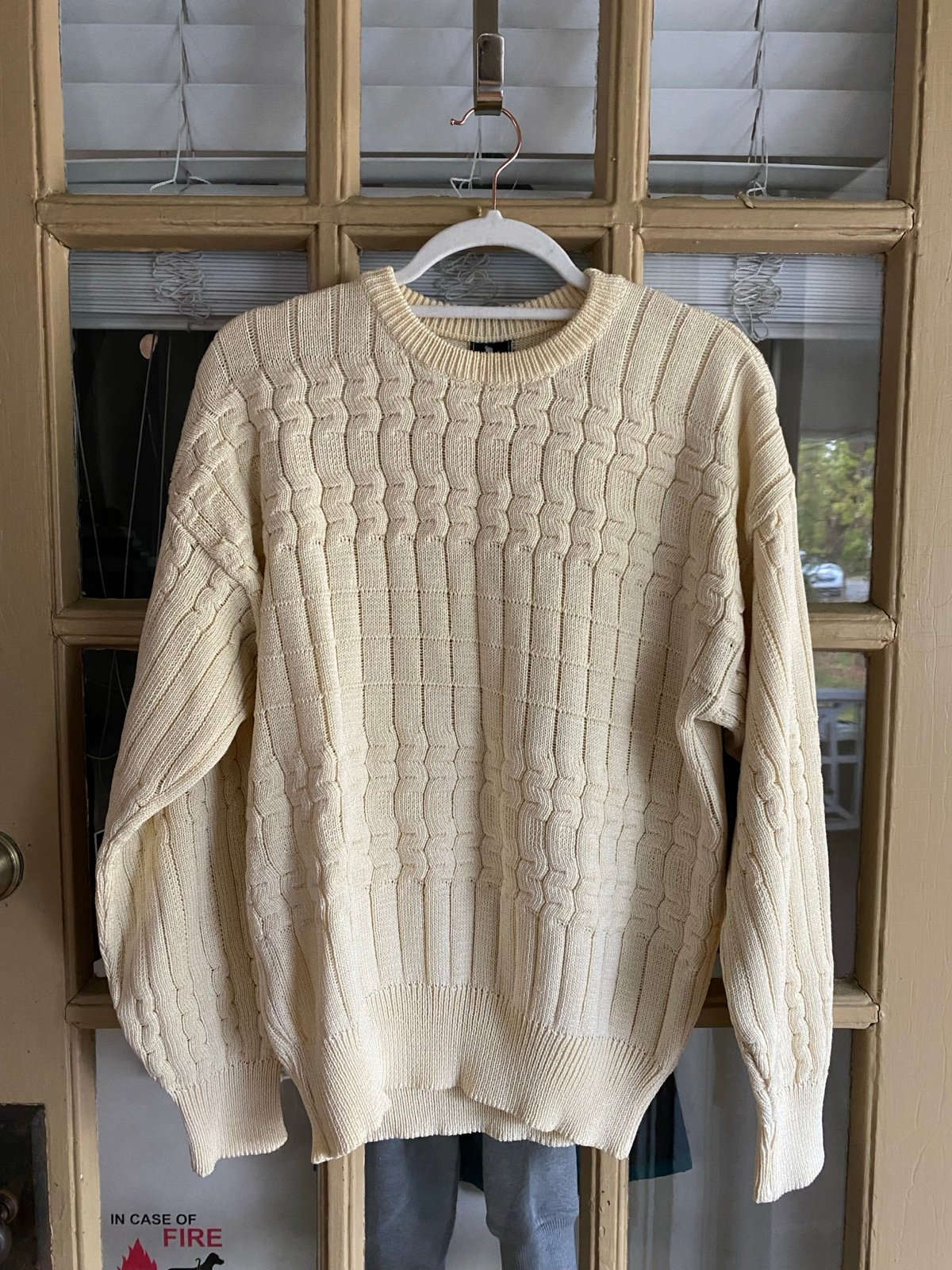 Vintage Italian Cobra Cream Knit Sweater
