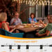 Patio Lights with 32 Shatterproof ST38 Vintage Edison Bulbs, 2700K Dimmable Wate