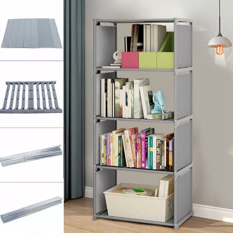 Bookcase Bookshelf Clothes Storage Shelves Shelving Cabinet Display Rack 4 Tier