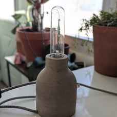 Architectural Concrete Lamp with light bulb