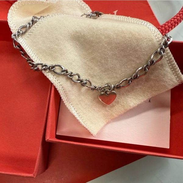James Avery puffed heart charm anklet 10 inch twisted link chain