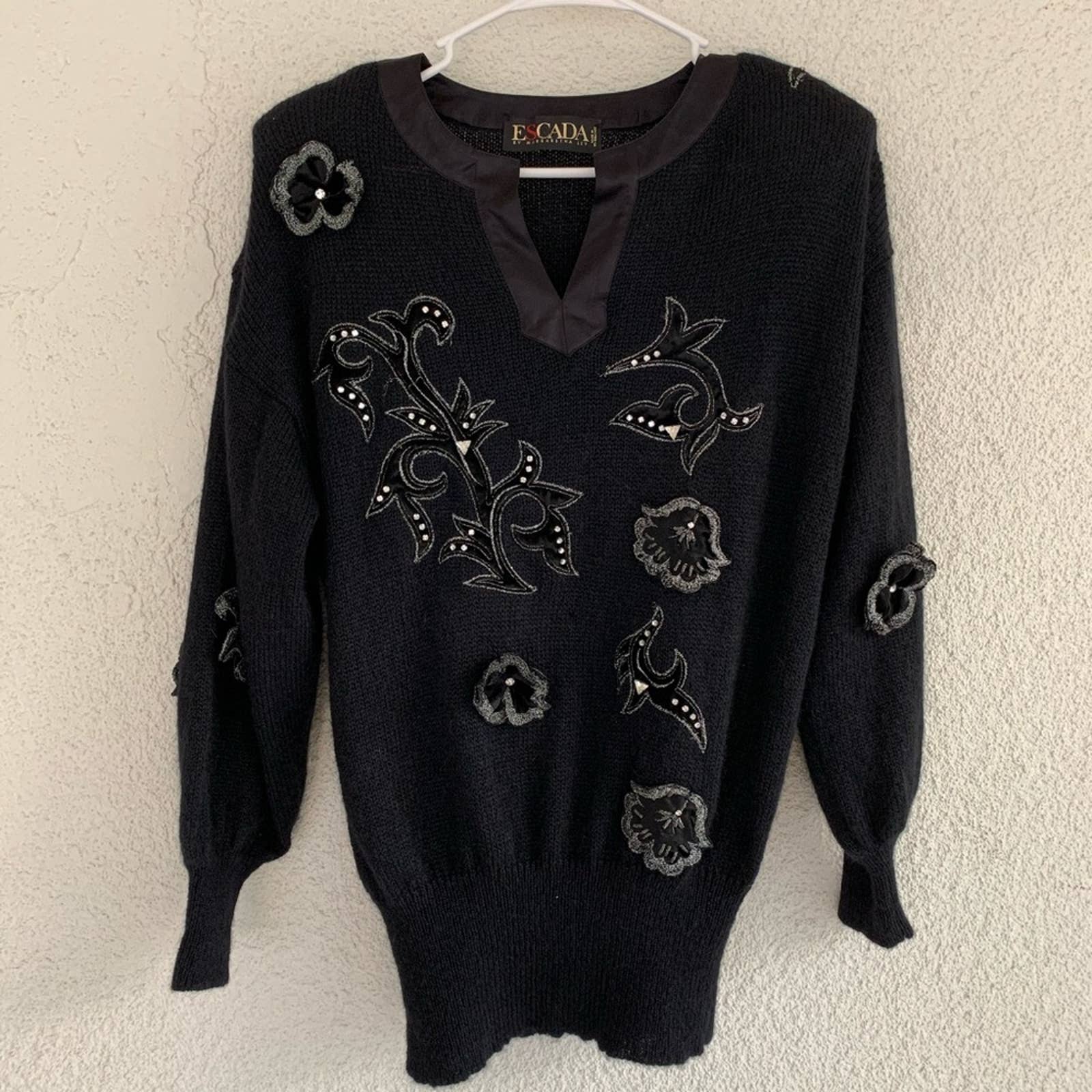 Vintage ESCADA mohair black sweater