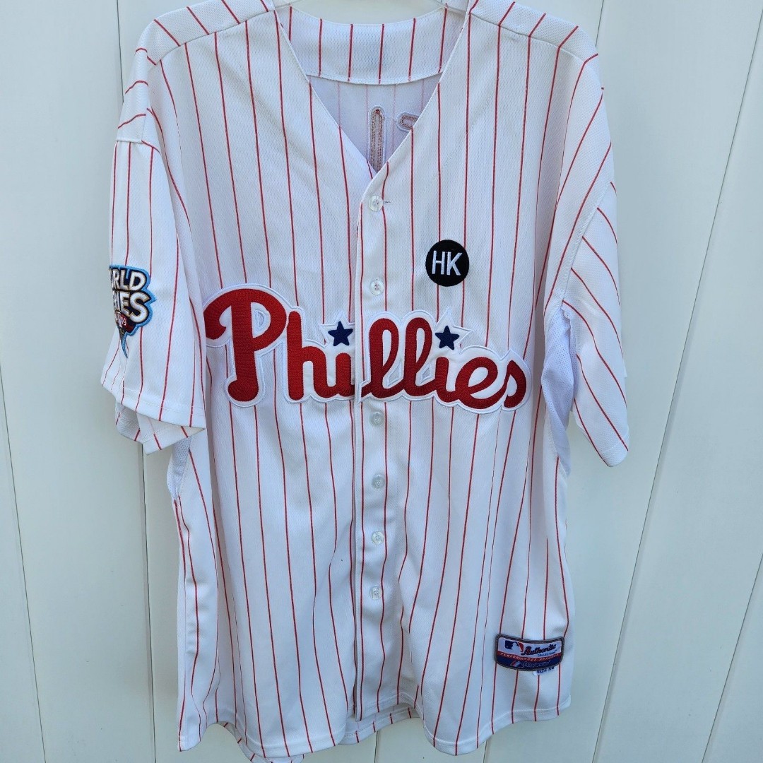 Phila Phillies Utley Authentic Majestic Jersey Sz 54 World Series