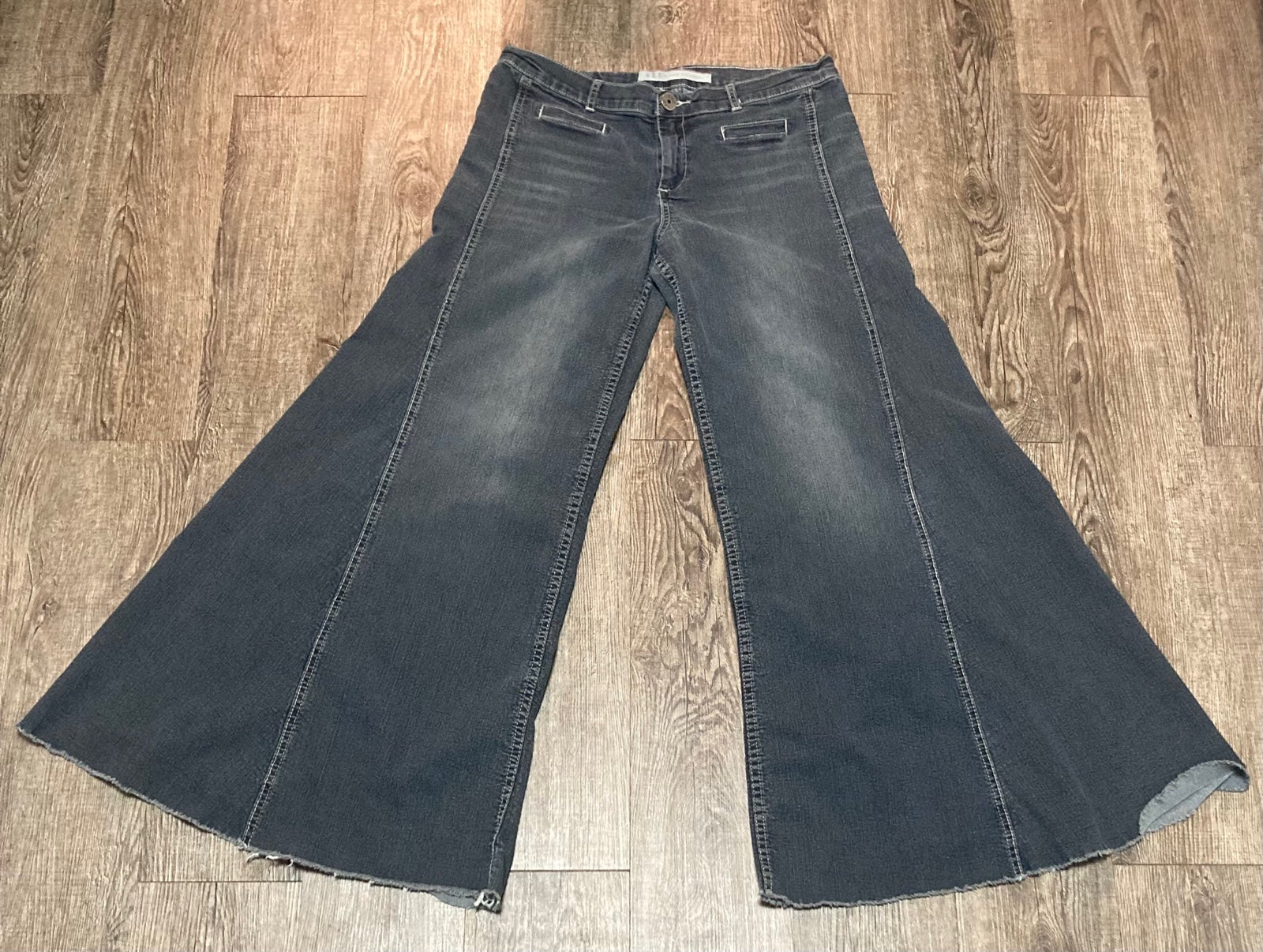 Standards & Practices Low-Rise Extreme Flare Bellbottom Jeans