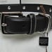 NEW COACH BLACK SMOOTH LEATHER GROMMETS SQUARE CHARM DOG PET COLLAR SIZE XL 8848