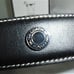 NEW COACH BLACK SMOOTH LEATHER GROMMETS SQUARE CHARM DOG PET COLLAR SIZE XL 8848