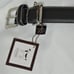 NEW COACH BLACK SMOOTH LEATHER GROMMETS SQUARE CHARM DOG PET COLLAR SIZE XL 8848
