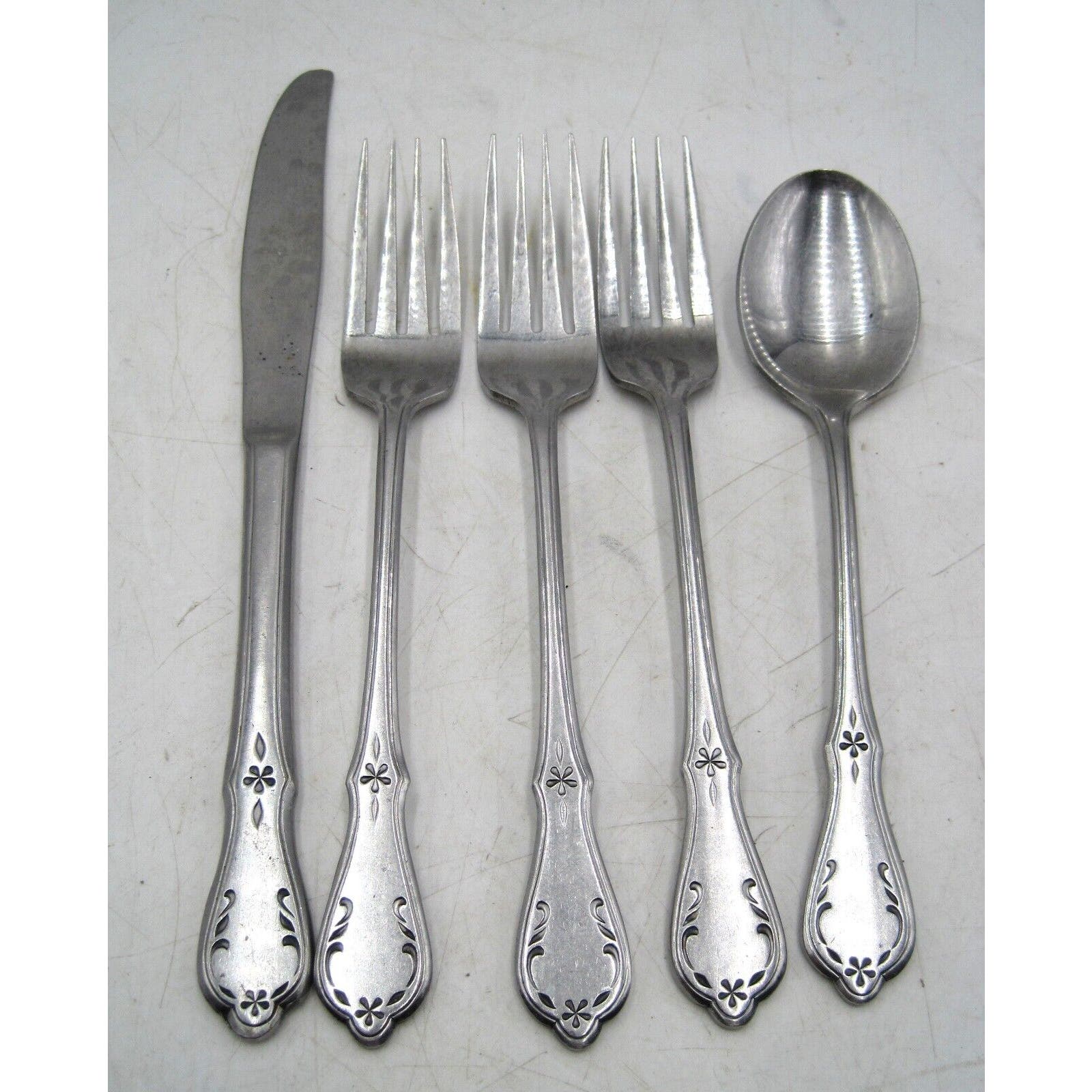 5 Pieces EVENING STAR Oneida Northland Stainless Flatware