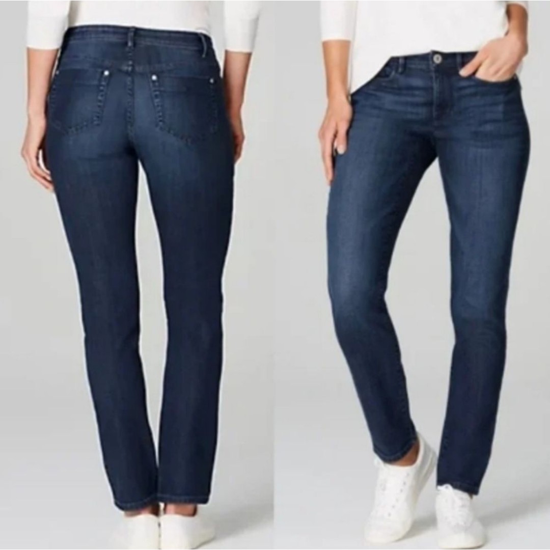 J. Jill Authentic Fit Slim Ankle Denim Jeans Size 12 Blue