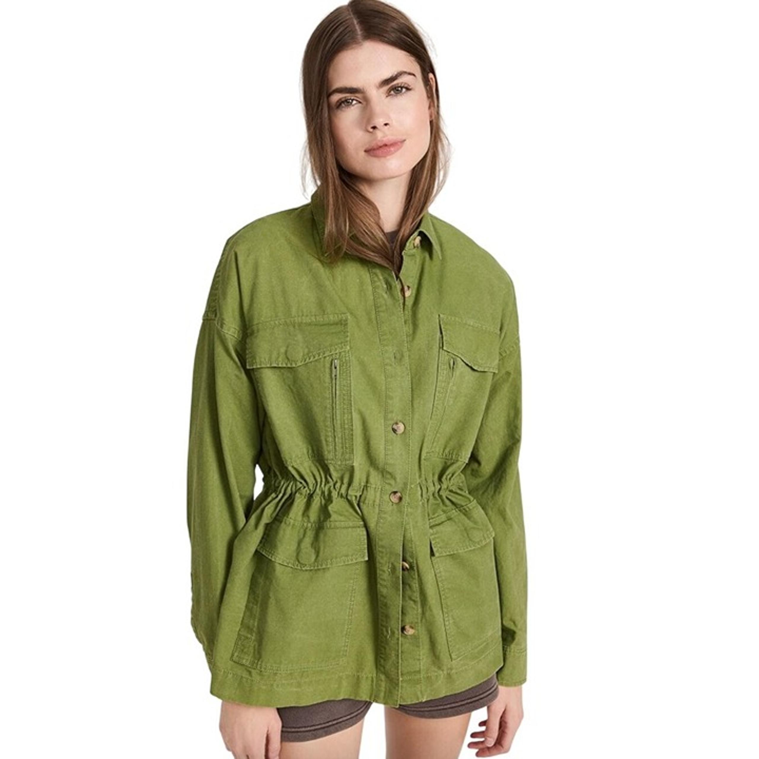 ATM Anthony Thomas Melillo Ripstop Cargo Field Jacket Green Womens Size XS S