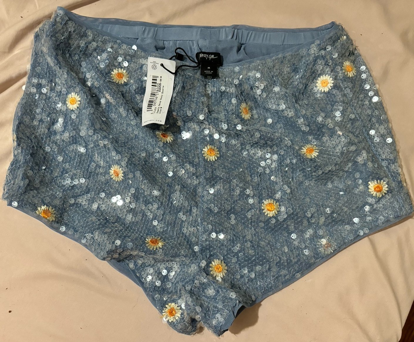 Brand new with tags Nasty Gal sequin daisy shorts