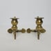 Pair of Vintage Solid Brass Anchor Candle Stick Holders Nauctical Decor 5 x3.5