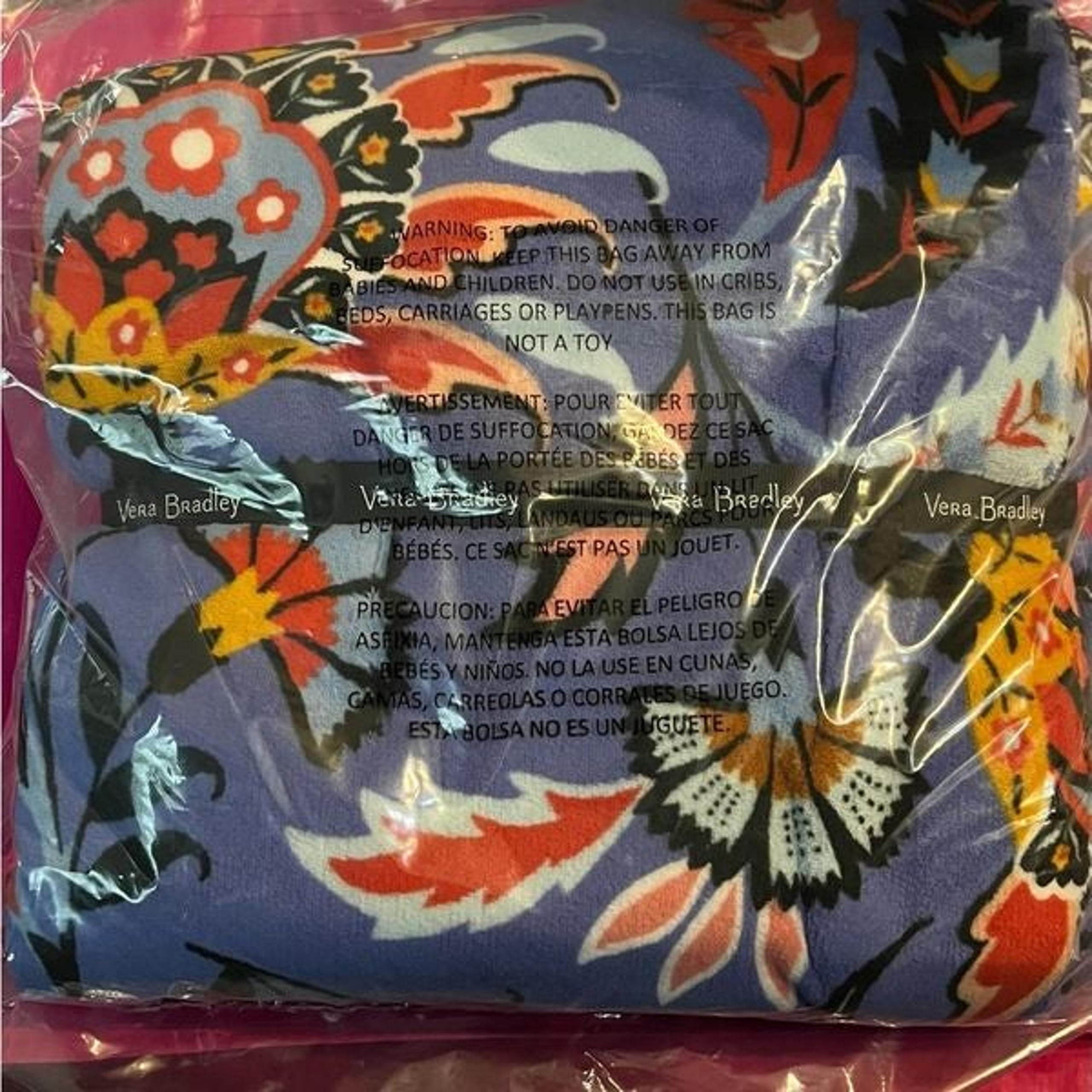 VERA BRADLEY Throw Blanket MURAL GARDEN 80 X 50 Super Soft NWT