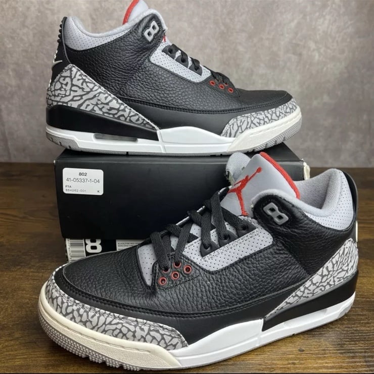 Jordan 3 Retro OG Mid Black Cement 2018 Size 8 854262-001 OG Rare Men’s Shoes MJ