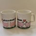 Vintage 1980 Hogs And Kisses Coffee Mug Set Of 2 Staffordshire Potteries