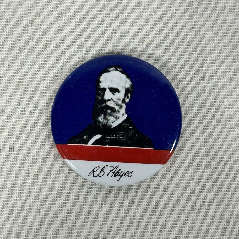 RUTHERFORD B. HAYES for President 1 1/4" political campaign button / pin