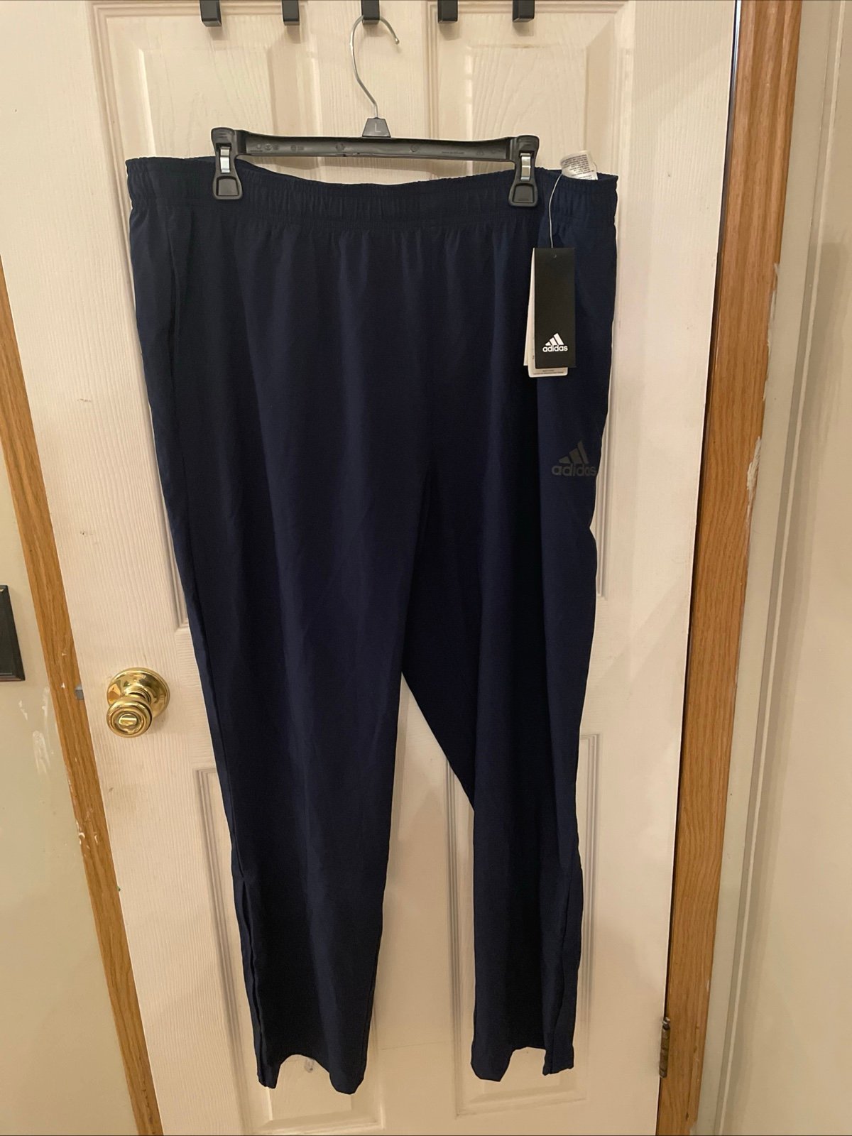 Adidas Men's active pants TI Core WVN PT Navy Blue Size XXL 2XL Light Weight NWT