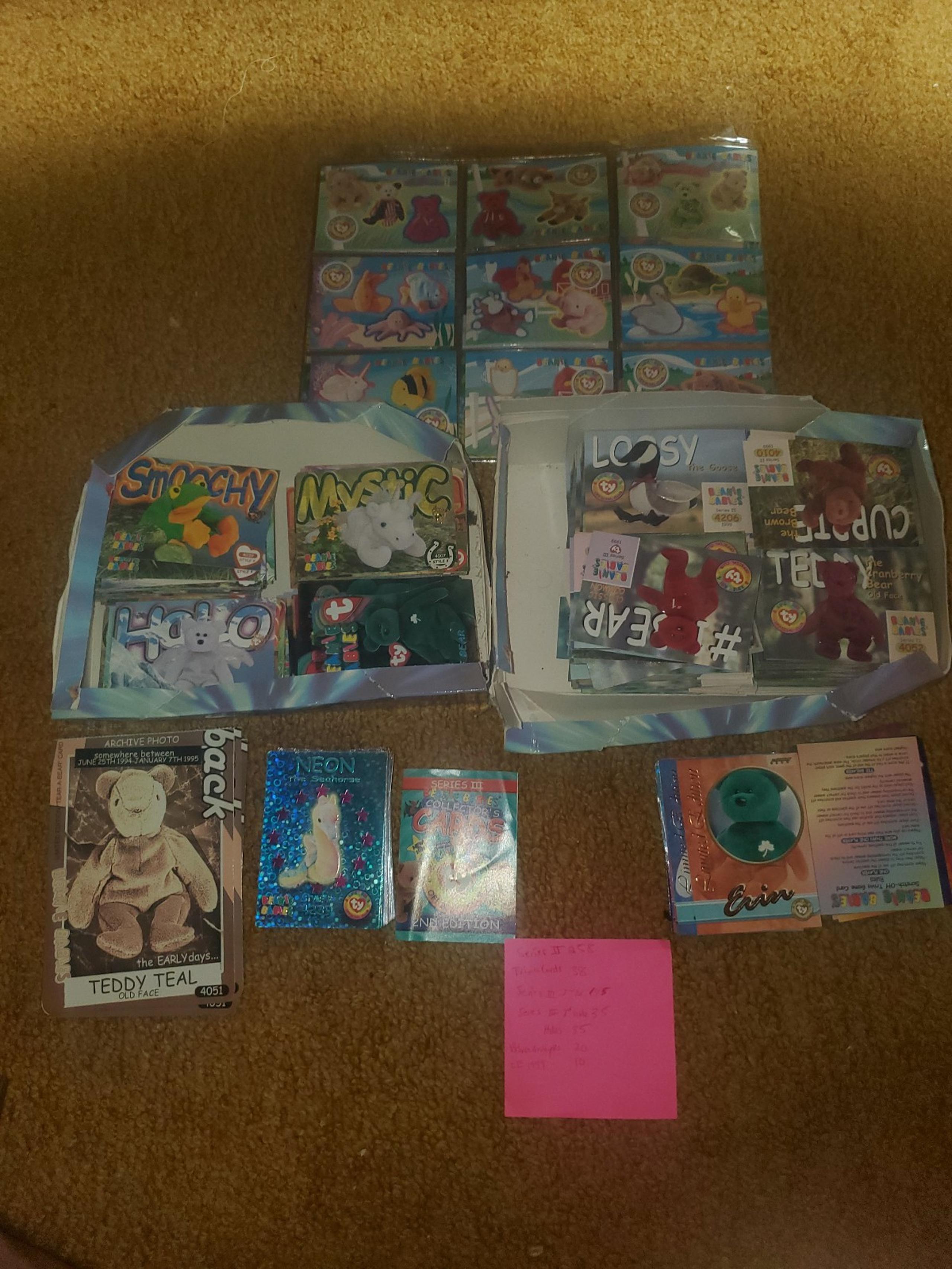550+ 90s 2000s Beanie Babies Trading Cards Bundle