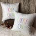 RAE DUNN FARMHOUSE HOME DECOR RAINBOW KEEP CALM INDOOR OUTDOOR DECOR PILLOW NEW
