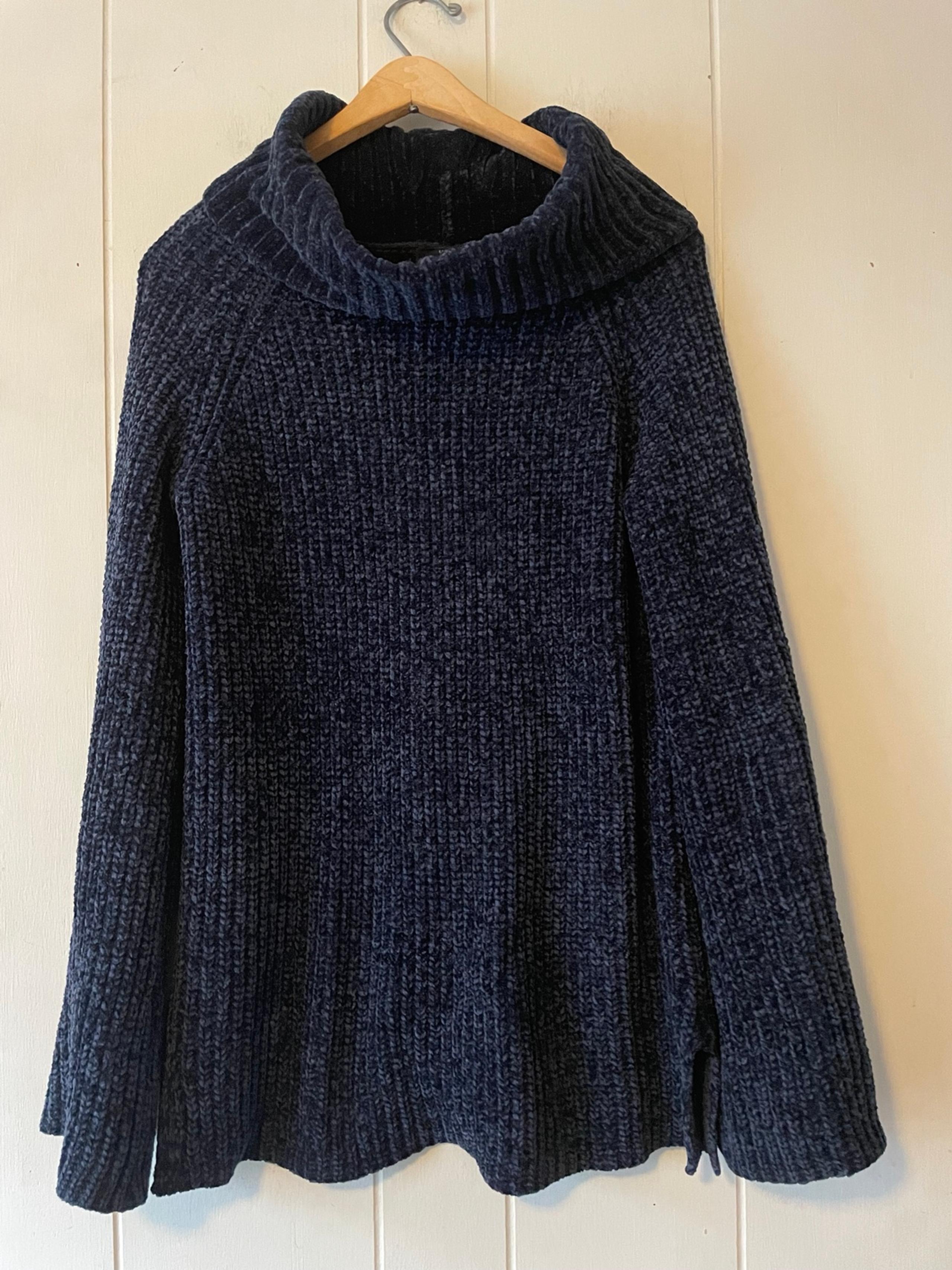 Lucky Brand Women’s Blue Cowl Neck Sweater Sz Small
