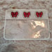 Stoney Clover Lane White Flat Pouch with 3 Red Bows from Hello Kitty Collection