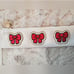 Stoney Clover Lane White Flat Pouch with 3 Red Bows from Hello Kitty Collection