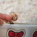 Stoney Clover Lane White Flat Pouch with 3 Red Bows from Hello Kitty Collection