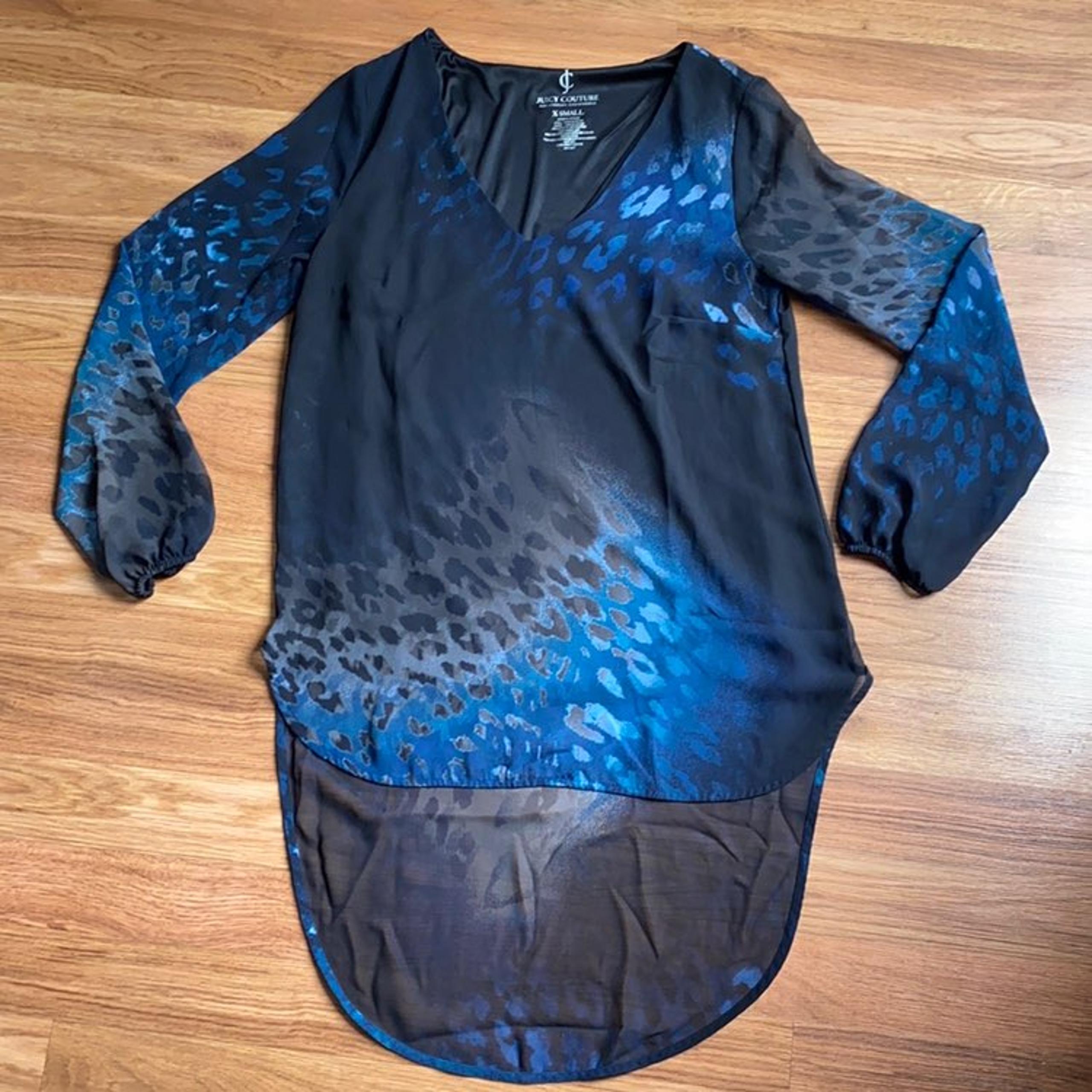 Juicy Couture women’s blue leopard sheer