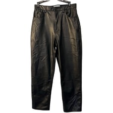 Abercrombie Fitch Leather Pants Womens Size 10 Black Curve Love Straight Leg 90s