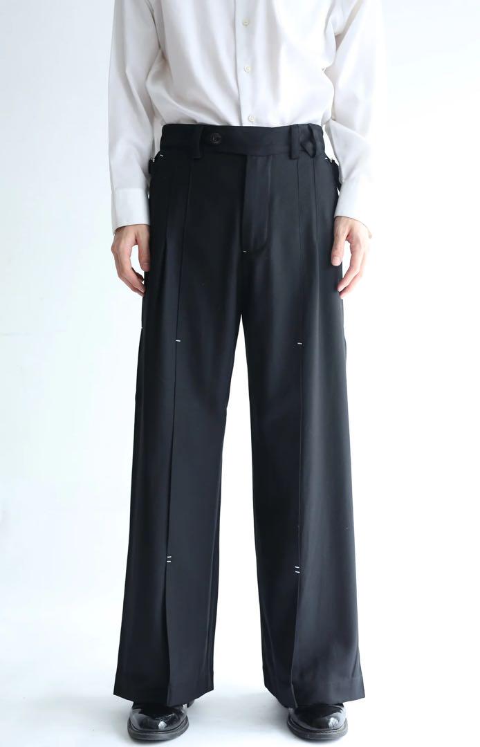 NULLUS WOOL BLEND TAILORED TROUSERS