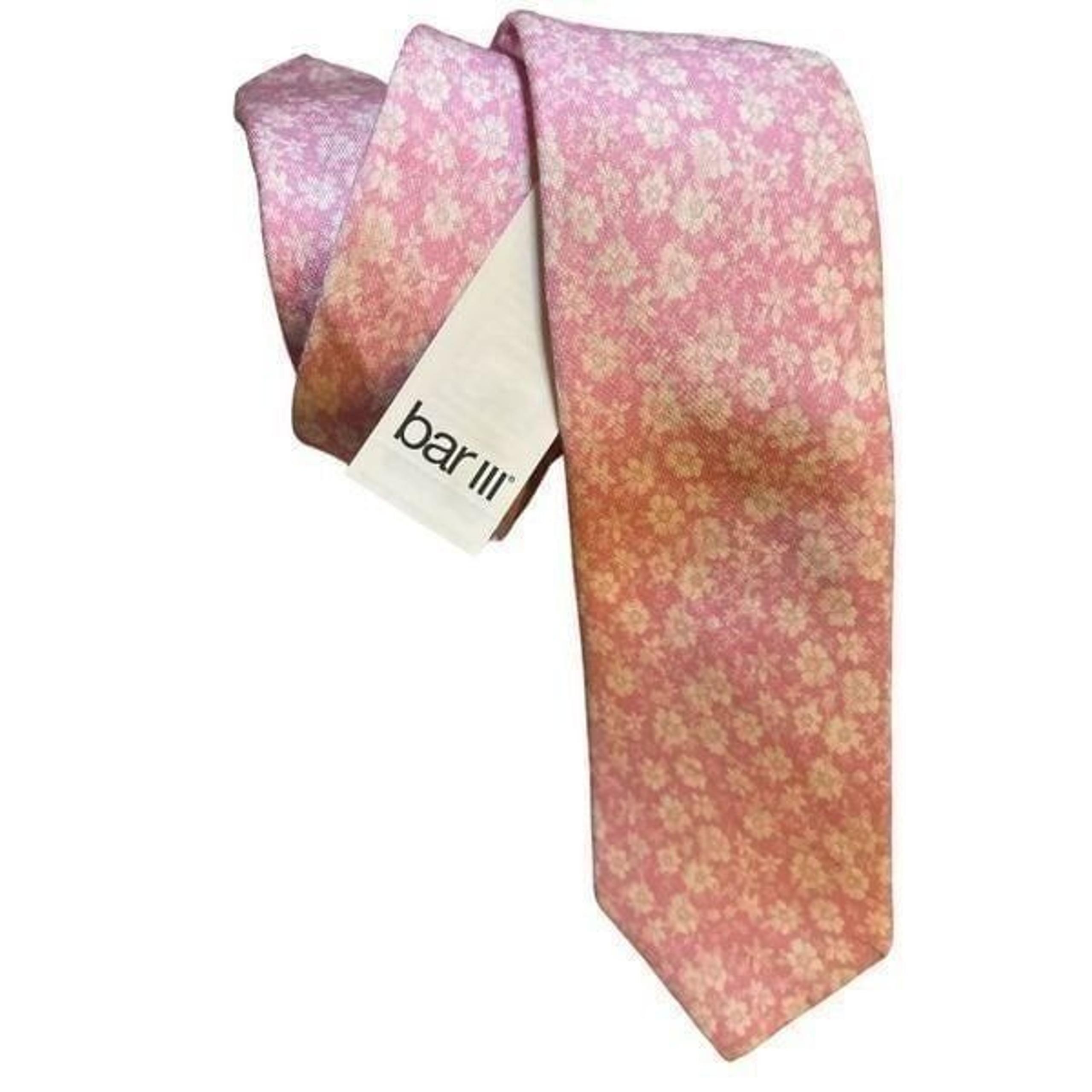 Bar III pink flower tie NWT!