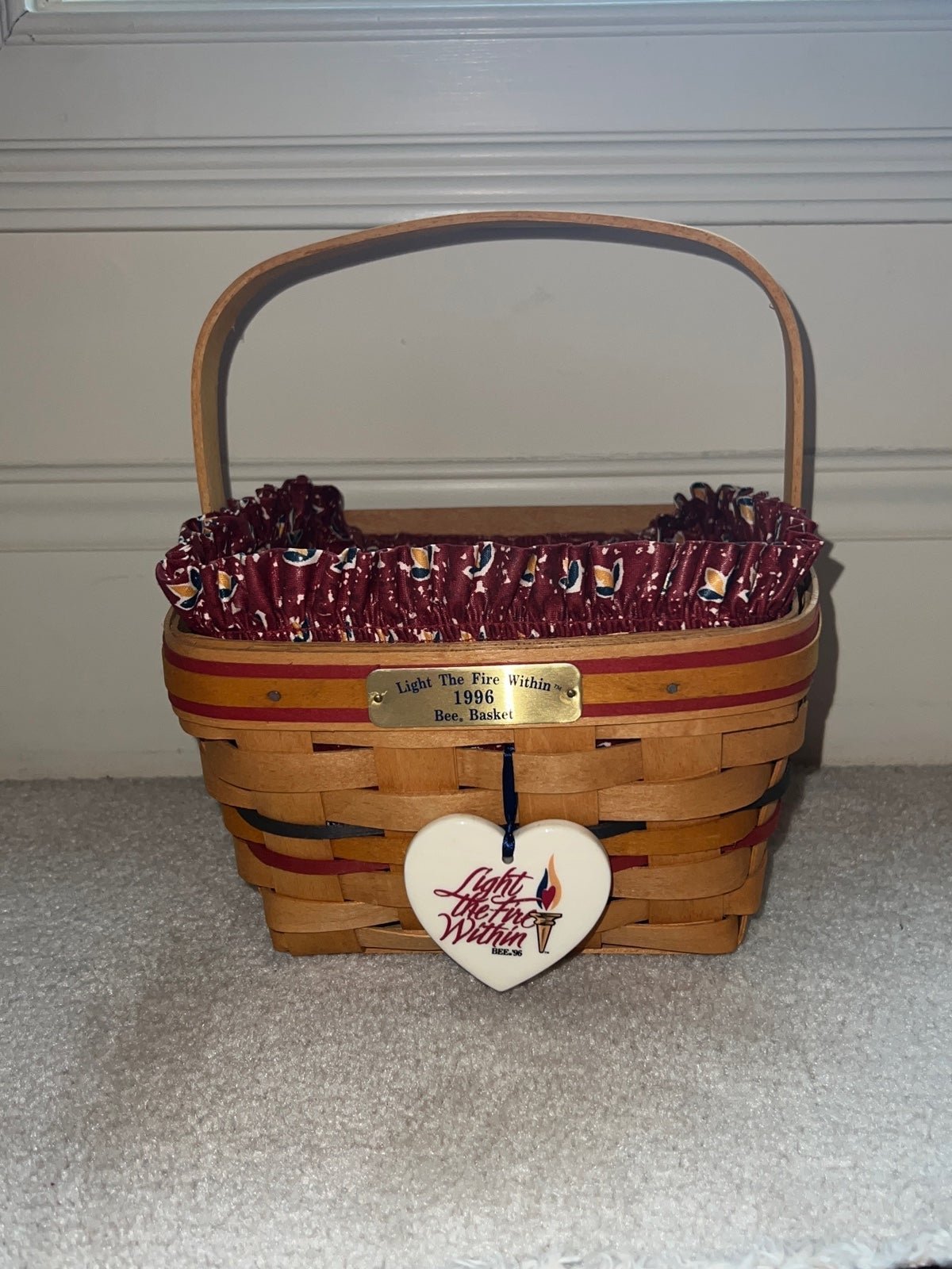 Longaberger 1996 Bee Basket Light The Fire Within