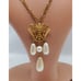 Avon Etruscan Style Necklace dangling pearls vintage