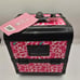 Impressions Hello Kitty Slay Cube Travel Makeup Case Red Pink Leopard