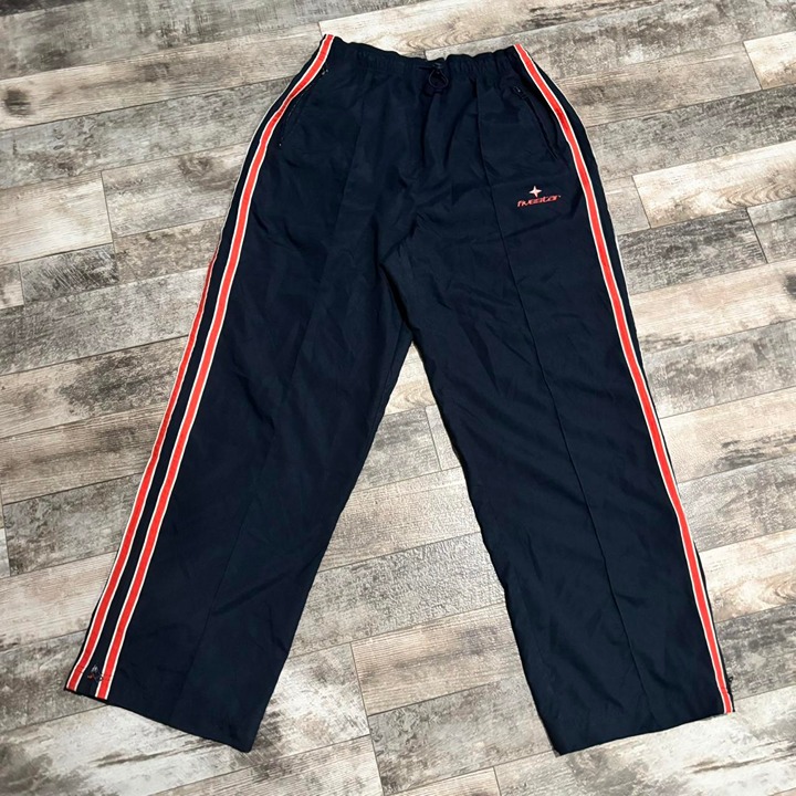 Vintage Y2K Navy Fivestar Striped Track Pants Size Medium