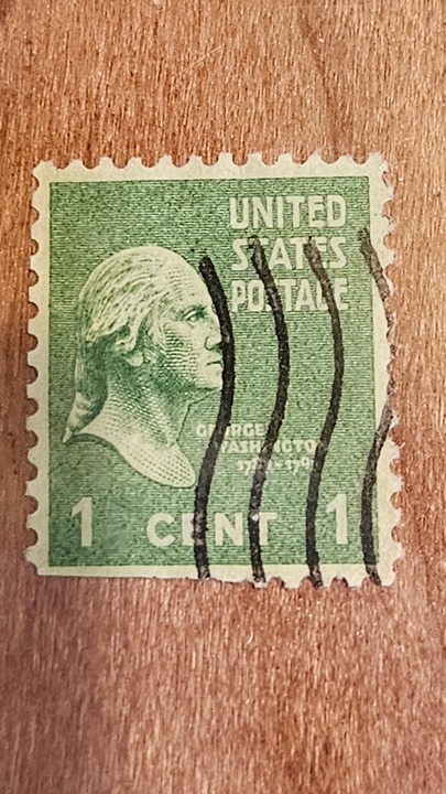 George Washington 1 Cent Stamp 1789-1797 Scott #804 ( Very Rare Vintage ) Stamp