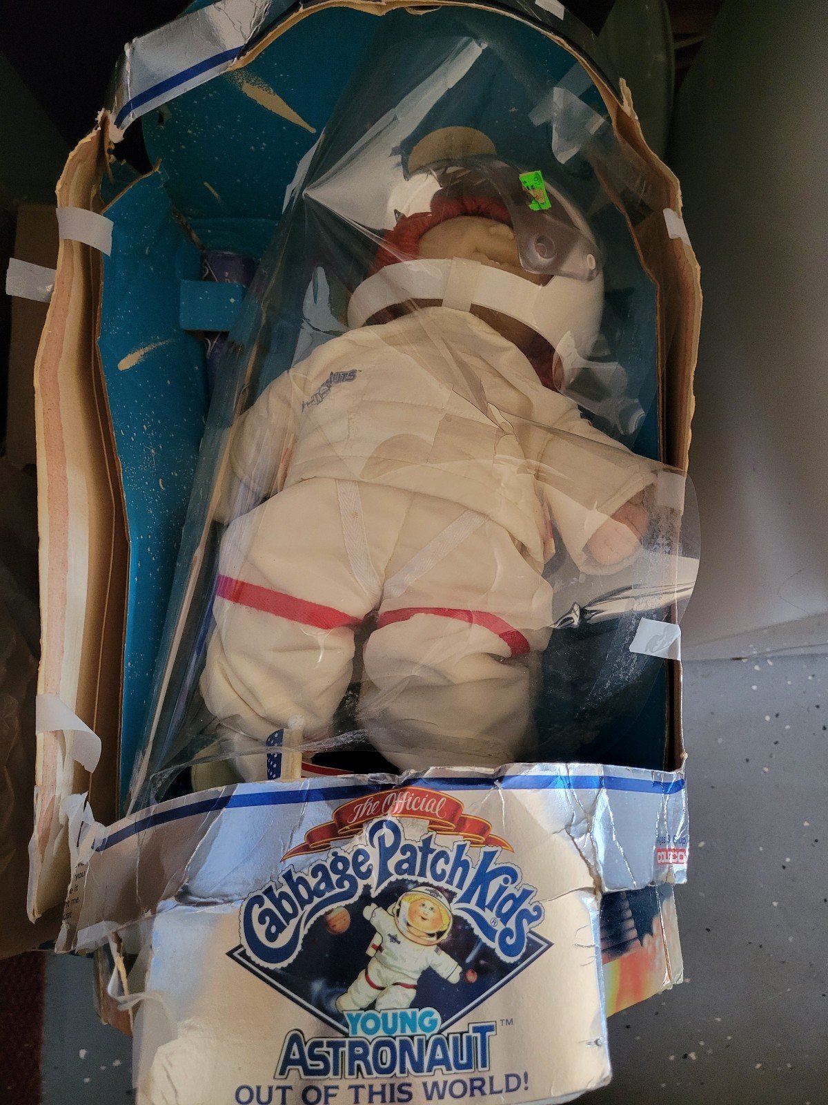 Vintage Cabbage Patch Kids Young Astronaut Doll in Original Rocket Ship