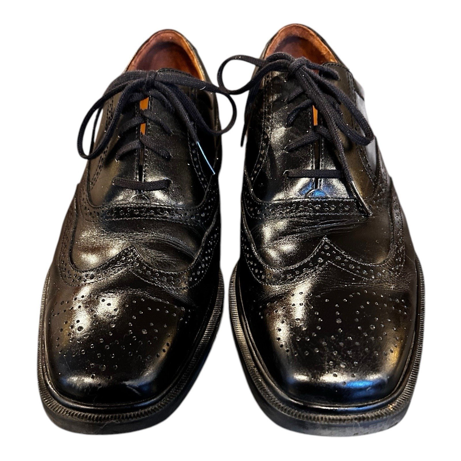 Rockport DresSports Mens Shoes Size 9.5M Black Oxford Wingtip Lace up