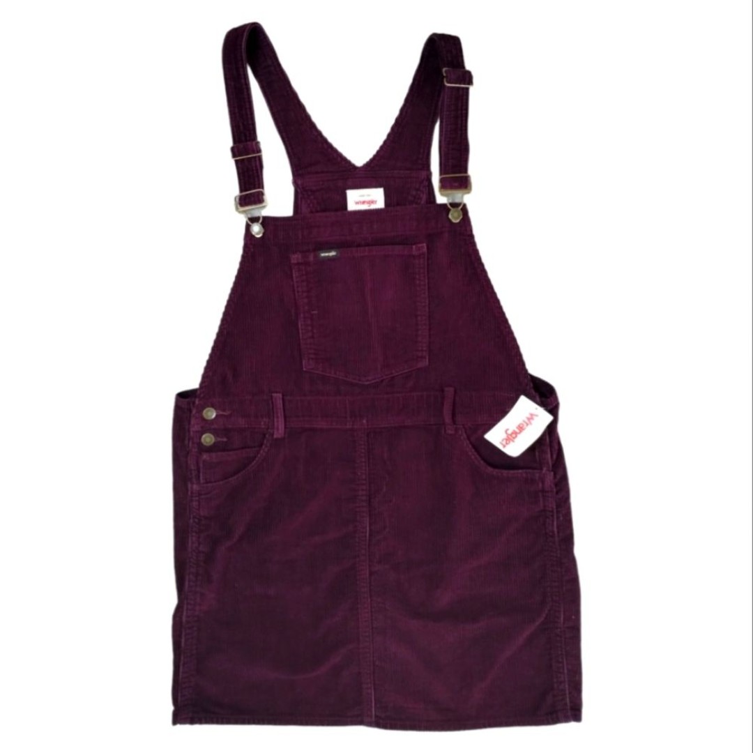 Wrangler Corduroy Skirt Overalls Purple Women's Size L Large NEW