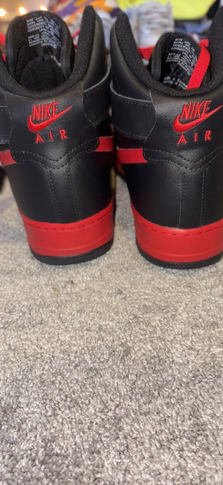 Nike air force high black and red edition!