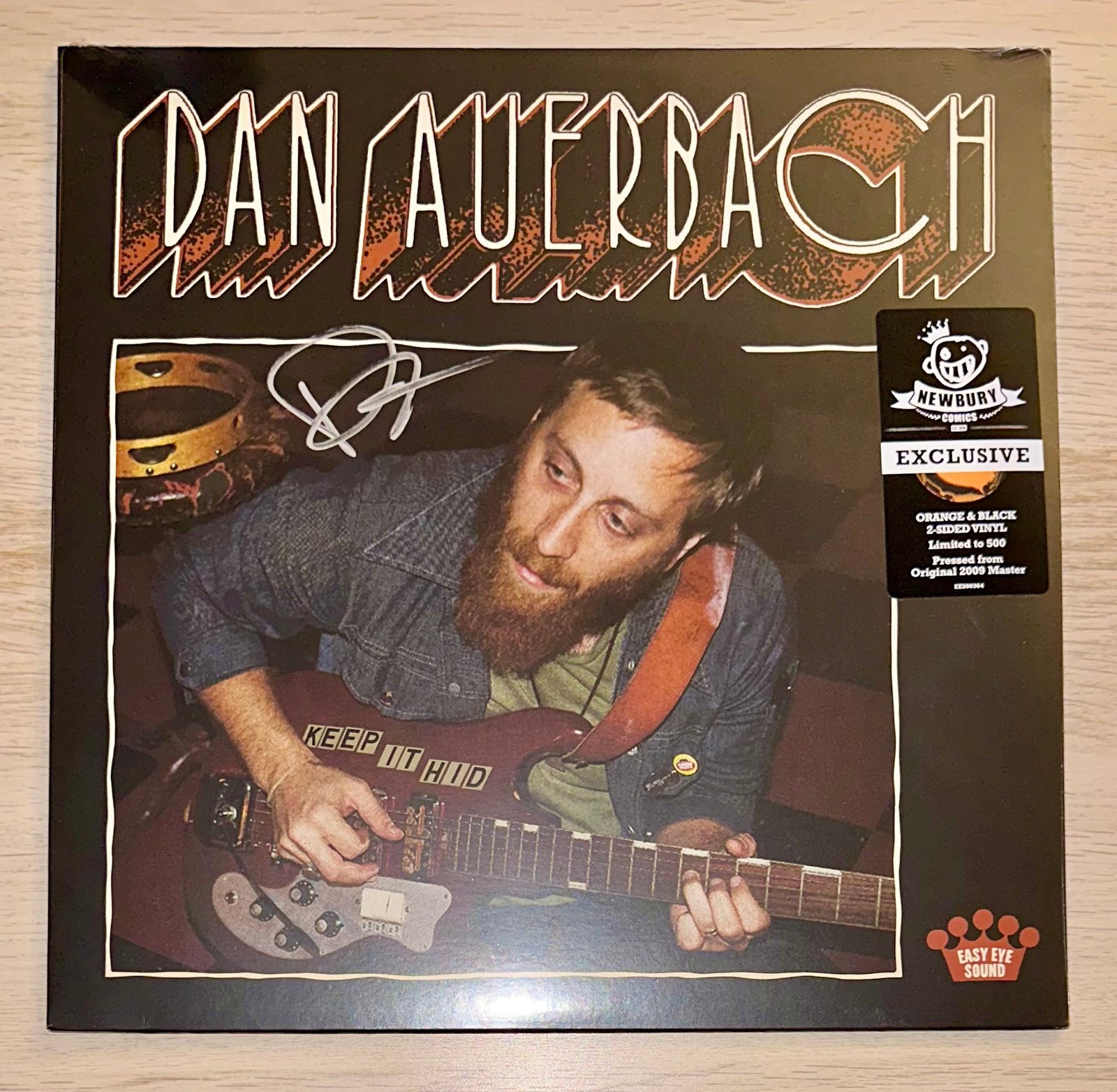 Dan Auerbach SIGNED Vinyl Keep It Hid Orange Black Galaxy xx/500 AUTOGRAPHED LP